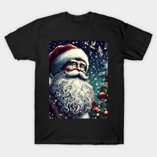 Captivating Christmas: Unleash Cheer with Unique Santa Claus Illustrations! T-Shirt